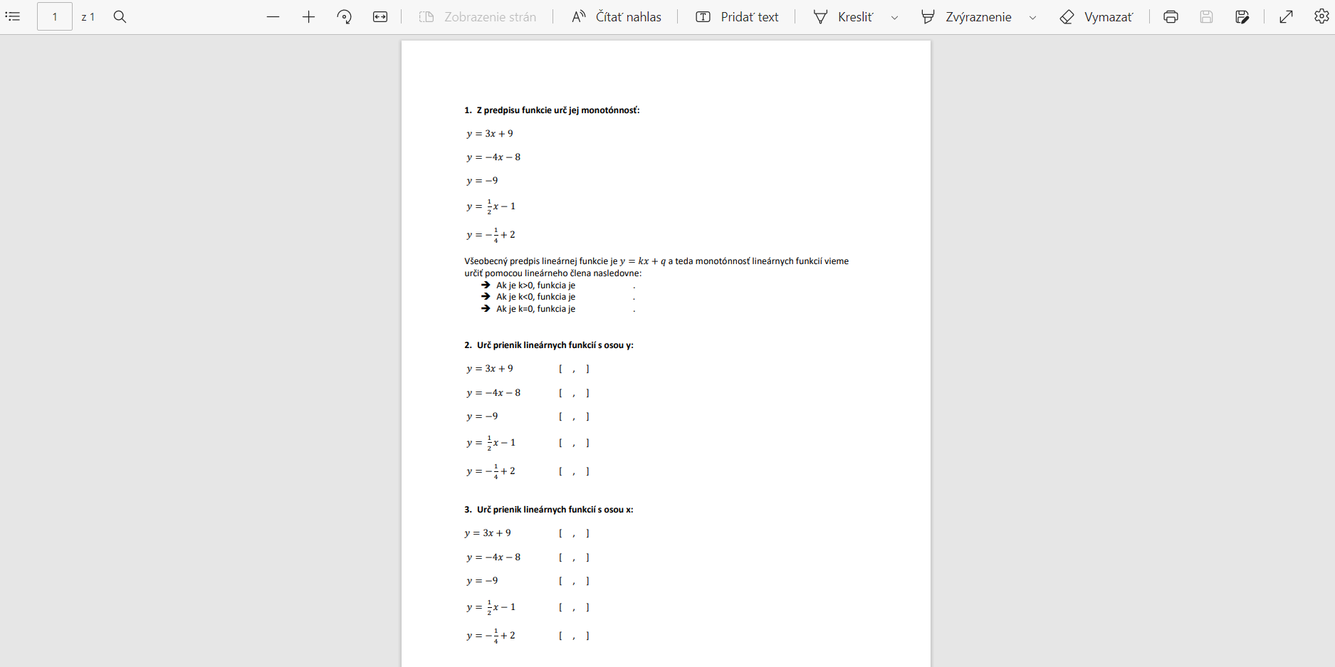Test v pdf formáte